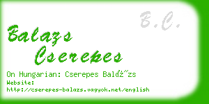 balazs cserepes business card